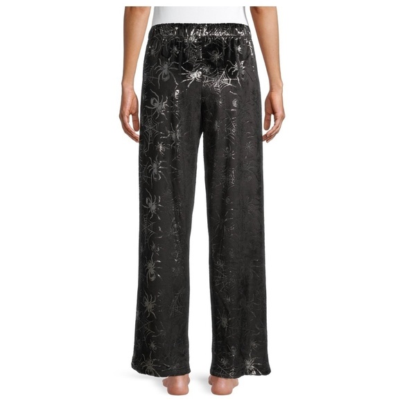 Nwt Celebrate! Women’s Spider Print Black Soot Lounge Sleep Pants - Picture 4 of 11